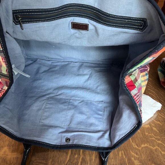 JCrew canvas and cotton tote with matching bag - Picture 7 of 7